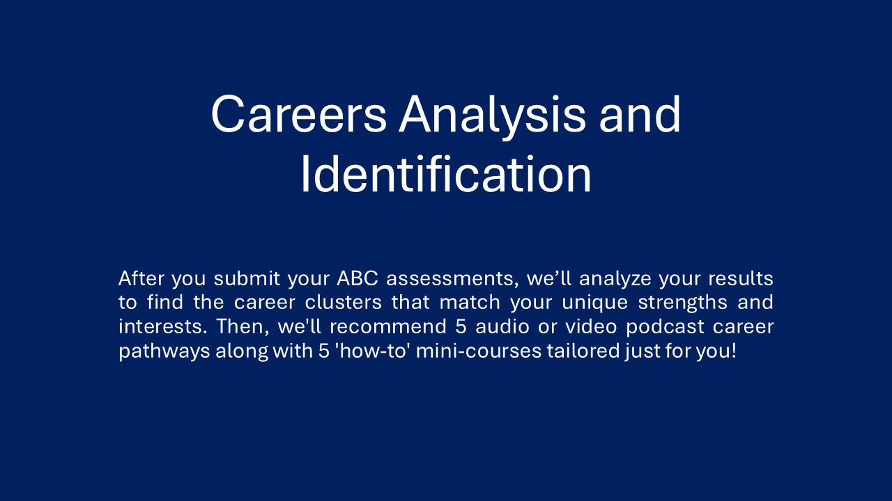 Careers Analysis and Identification