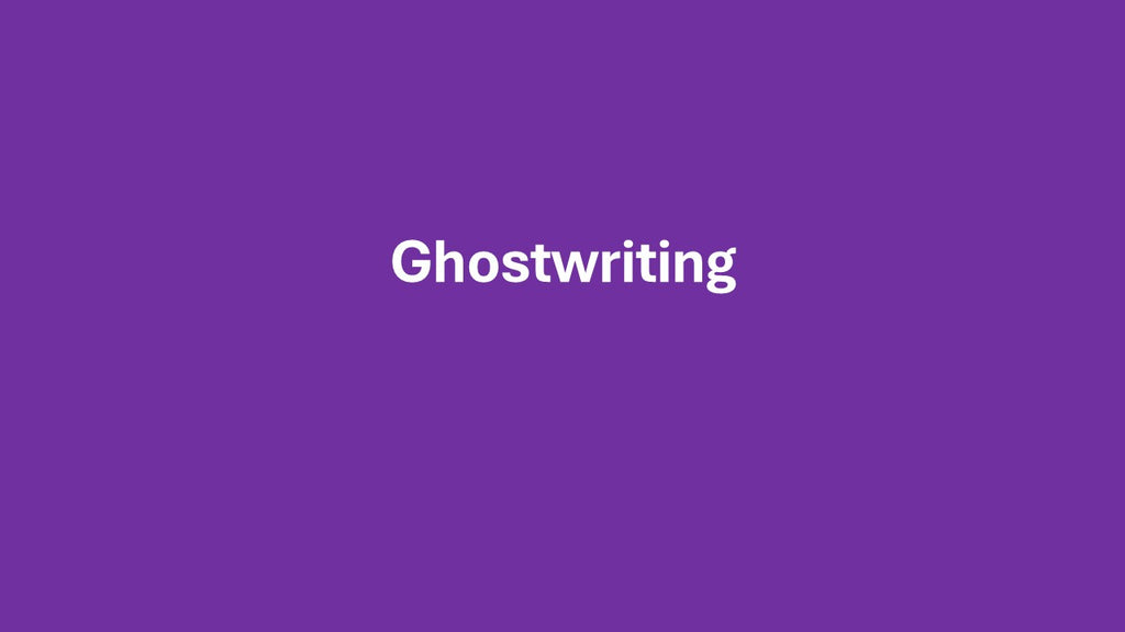 Ghostwriting